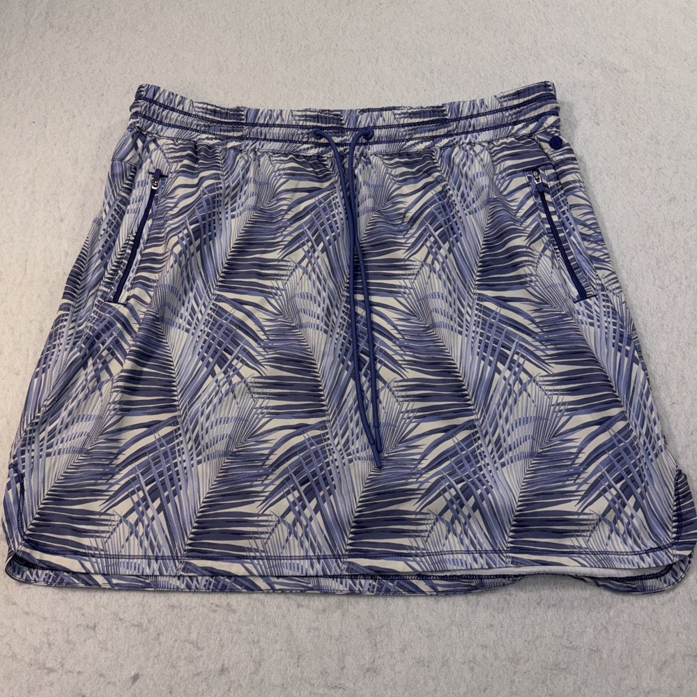 Tommy Bahama Women's Blue Frond IslandZone Skirt Golf Tennis Activewear Size L